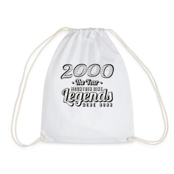MTB-Mountainbiker 2000 Vintage Birthday MTB - Drawstring Bag - white - Front