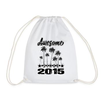 Awesome Since 2015 - Drawstring Bag - white - Front