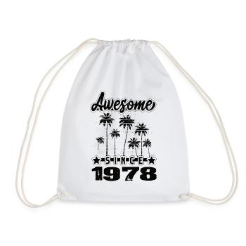Awesome Since 1978 - Drawstring Bag - white - Front