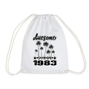 Awesome Since 1983 - Drawstring Bag - white - Front