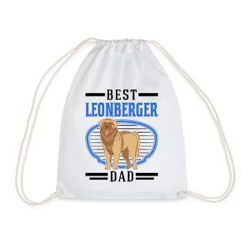 Best Leonberger Dad - Drawstring Bag - white - Front