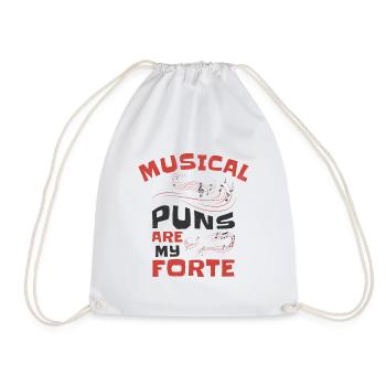 Musique Forte Jeu de mots musical Musiciens - Sac de sport léger - blanc - Devant