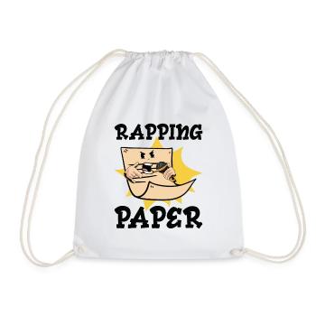 Musik Rappen Musiker Rapper Papier Lieder - Turnbeutel - Weiß - Vorne