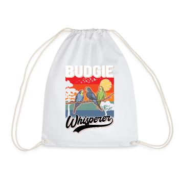 Budgerigar Whisperer Budgie Whisperer Welli - Drawstring Bag - white - Front
