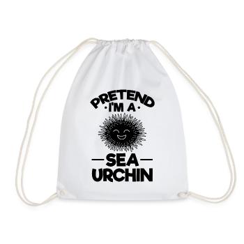 Nice sea urchin - Pretend I'm a sea urchin - Drawstring Bag - white - Front