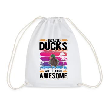 Duck Gift Duck Breeder - Drawstring Bag - white - Front