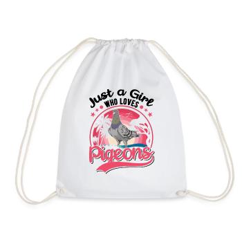 Pigeon Girls Pigeon Fanciers - Drawstring Bag - white - Front