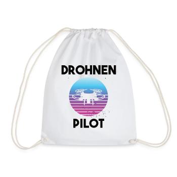 Drohnenpilot Spruch - Turnbeutel - Weiß - Vorne