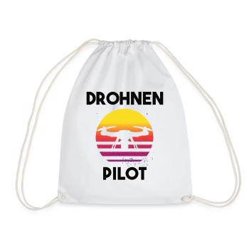 Drohnenpilot Spruch - Turnbeutel - Weiß - Vorne