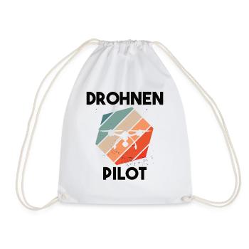Drohnenpilot Spruch - Turnbeutel - Weiß - Vorne