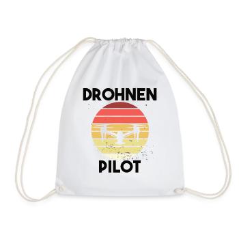 Drohnenpilot Spruch - Turnbeutel - Weiß - Vorne