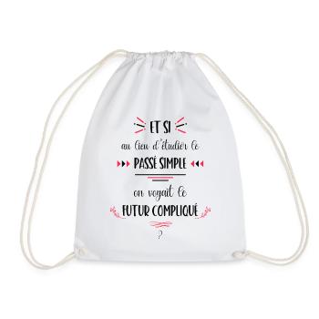 Passé simple futur compliqué - Sac de sport léger - blanc - Devant