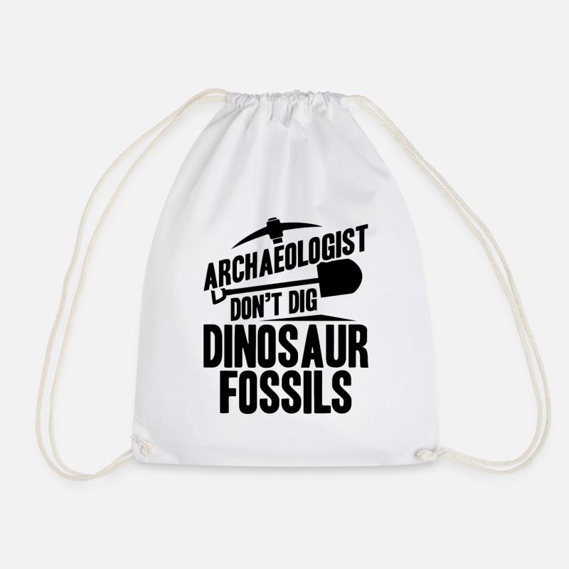 Archäologe Gräbt Dinosaurierfossilien Nicht - Turnbeutel - Weiß