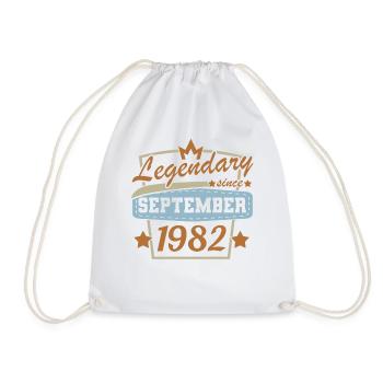 Legendär seit September 1982 Retro Geburtstag - Turnbeutel - Weiß - Vorne