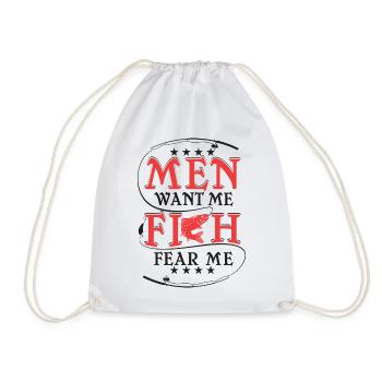 Funny fisherman's wives - Drawstring Bag - white - Front
