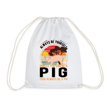 Pigs Cadeau Éleveur de porcs - Sac de sport léger - blanc - Devant