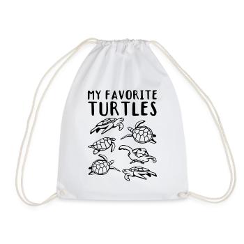 Mes tortues préférées Tortues de mer - Sac de sport léger - blanc - Devant