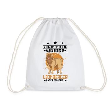 Leonberger Personal - Turnbeutel - Weiß - Vorne