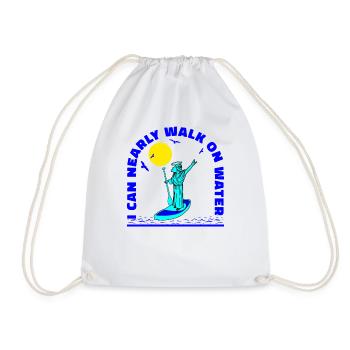 SUP paddleboarding Stand Up Paddle Surfing - Drawstring Bag - white - Front