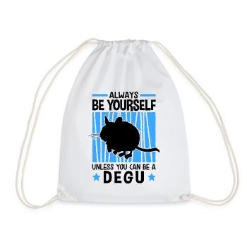 Dann sei ein Degu Nagetier Chile Degu - Turnbeutel - Weiß - Vorne