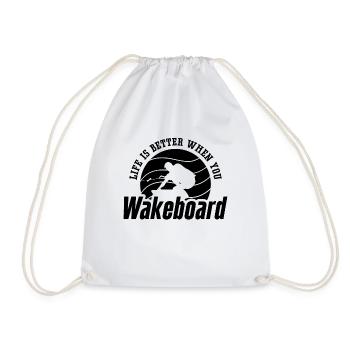 Wakeboard Wakeboarder Wakeboarding Idée Cadeau - Sac de sport léger - blanc - Devant