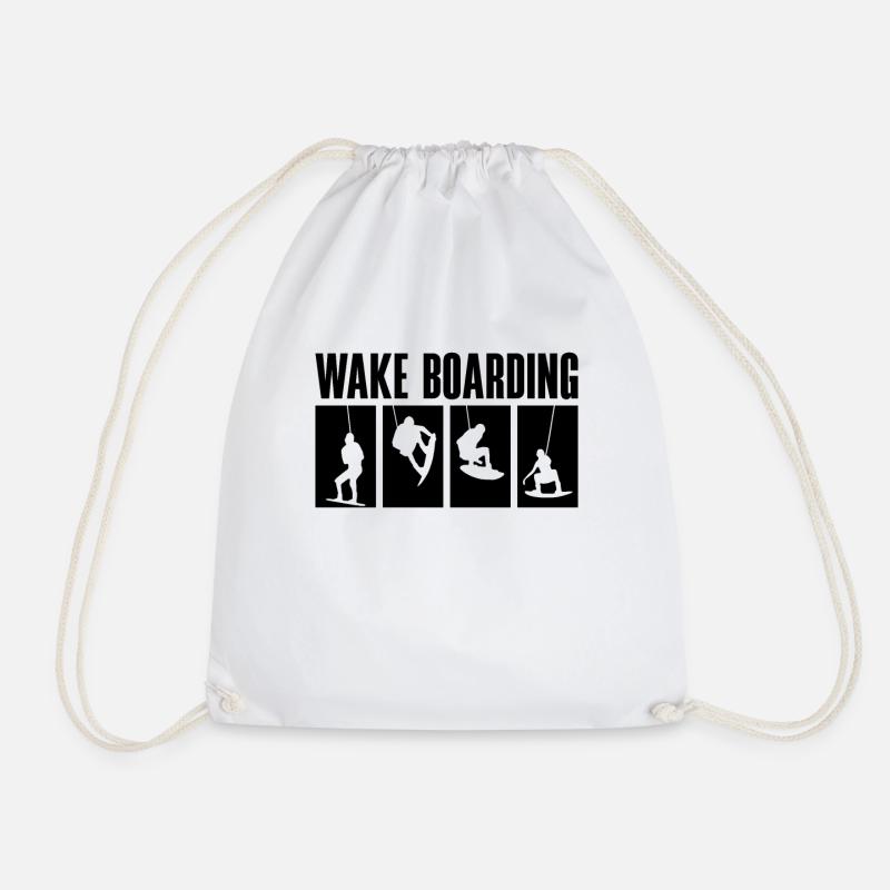 Wakeboard Wakeboarder Wakeboarden Geschenkidee - Turnbeutel - Weiß