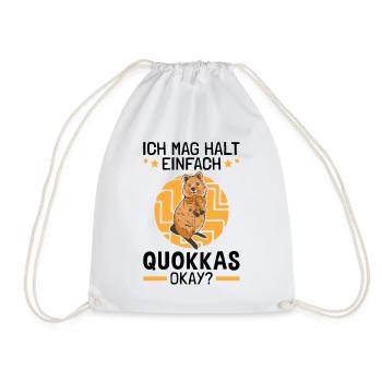 Mag einfach Quokkas Kurzschwanzkänguru - Turnbeutel - Weiß - Vorne