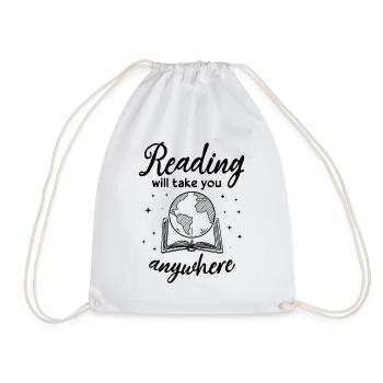 La lecture vous emmènera n’importe où - Lire des livres Livre - Sac de sport léger - blanc - Devant