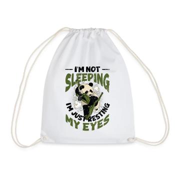 I'm Not Sleeping, I'm Just Resting My Eyes. - Drawstring Bag - white - Front