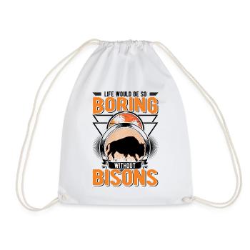 Buffalo Gift Bison Water Buffalo Buffalo - Drawstring Bag - white - Front