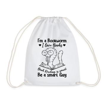 Book Reading Bookworm - I Am A Bookworm I Love - Turnbeutel - Weiß - Vorne