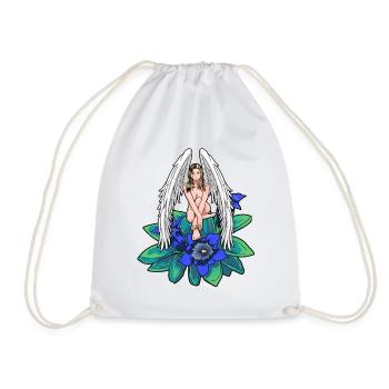 Heavenly Alps Angel Gentian Tyrol Guardian Angel - Drawstring Bag - white - Front