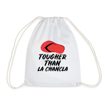Harder than La Chancla Spanish Mexican la - Drawstring Bag - white - Front