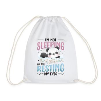 I'm Not Sleeping, I'm Just Resting My Eyes. - Drawstring Bag - white - Front