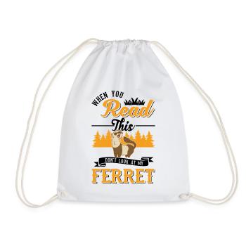 Ferret Lover Ferret Cadeau - Sac de sport léger - blanc - Devant