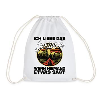Ich Liebe Das Geräusch Wenn Niemand Etwas Sagt - Turnbeutel - Weiß - Vorne