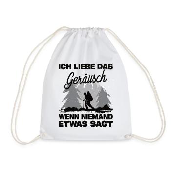 Ich Liebe Das Geräusch Wenn Niemand Etwas Sagt - Turnbeutel - Weiß - Vorne
