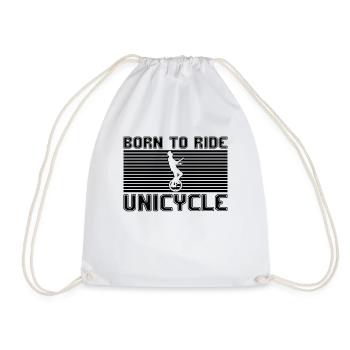 Unicycling - Drawstring Bag - white - Front