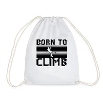 Climb - Drawstring Bag - white - Front