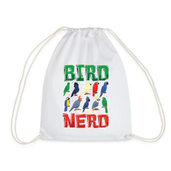 Observation des oiseaux Nerd - Sac de sport léger - blanc - Devant