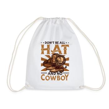 Ne soyez pas tout chapeau et pas de rodéo de cheval de cow-boy - Sac de sport léger - blanc - Devant