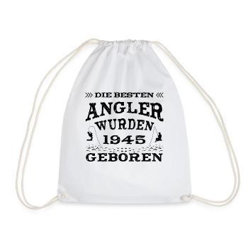 Angeln Jahrgang 1945 Geburtstag geboren - Turnbeutel - Weiß - Vorne