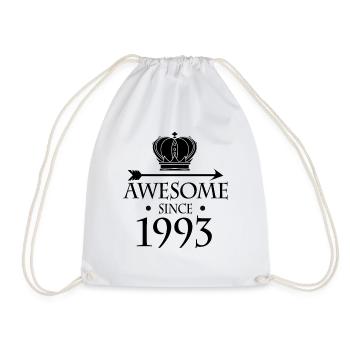 Born in 1993 - Fantastic since 1993 - Drawstring Bag - white - Front