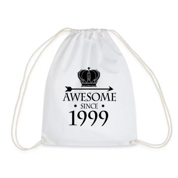Born in 1999 - Fantastic since 1999 - Drawstring Bag - white - Front