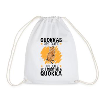 Je suis un kangourou à queue courte Quokka - Sac de sport léger - blanc - Devant