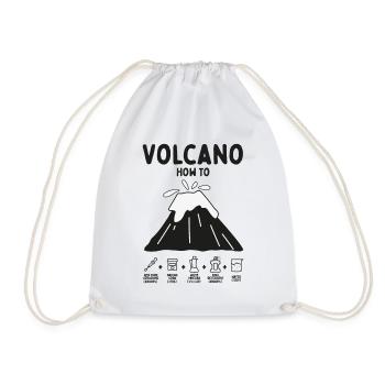 Volcano How To Geology Geologist Mineralogy - Drawstring Bag - white - Front