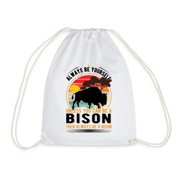 Soyez toujours vous-même Bison Buffalo Büffel - Sac de sport léger - blanc - Devant