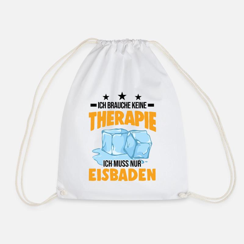 Eisbad Therapie Eisbaden Winterbad Eisschwimmen - Turnbeutel - Weiß