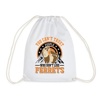 Ferret Lover Ferret Cadeau - Sac de sport léger - blanc - Devant
