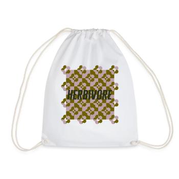 Chemise herbivore, Tee de légumes, Manger végétalien - Sac de sport léger - blanc - Devant